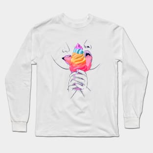 Lesbian Ice Cream Long Sleeve T-Shirt